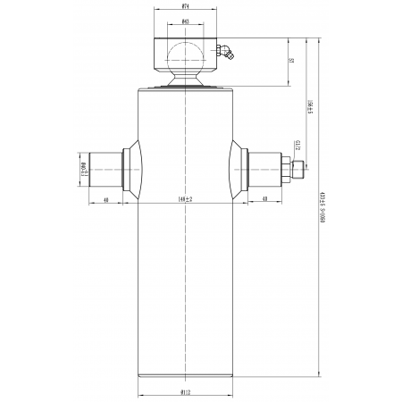 SIŁOWNIK HYDRAULICZNY WYWROTU PRZYCZEPY 6T 1050 mm, 105 cm 4-STOPNIOWY.